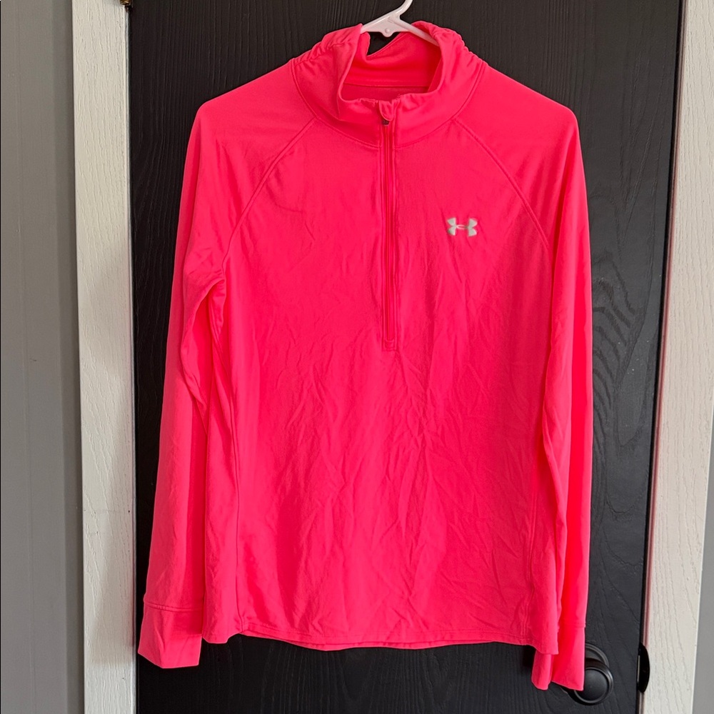 Under Armour Bright Pink Half-Zip Athletic Pullover